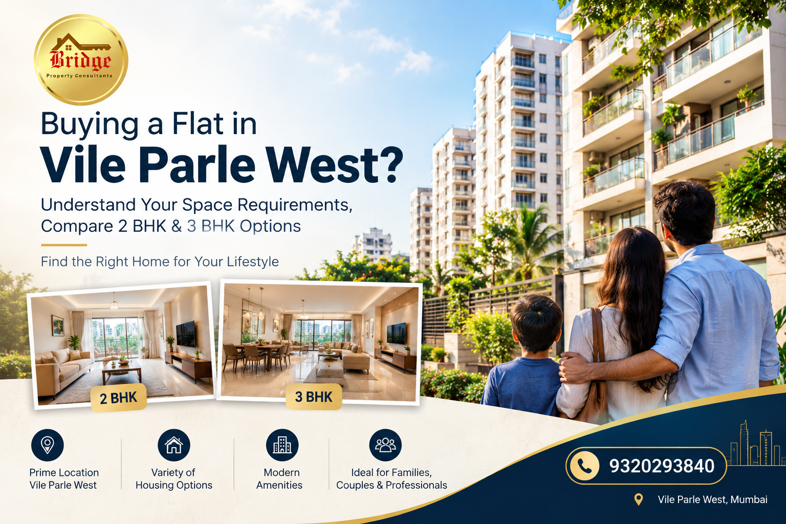 B‌u⁠ying a Flat in Vile Parle West: What⁠ to Check Before Choos‍ing a 2 BH⁠K​ or 3 BHK