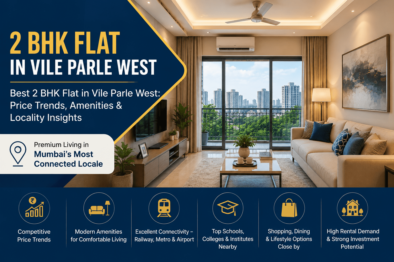 2 BHK F‌lat in Vile Parle West