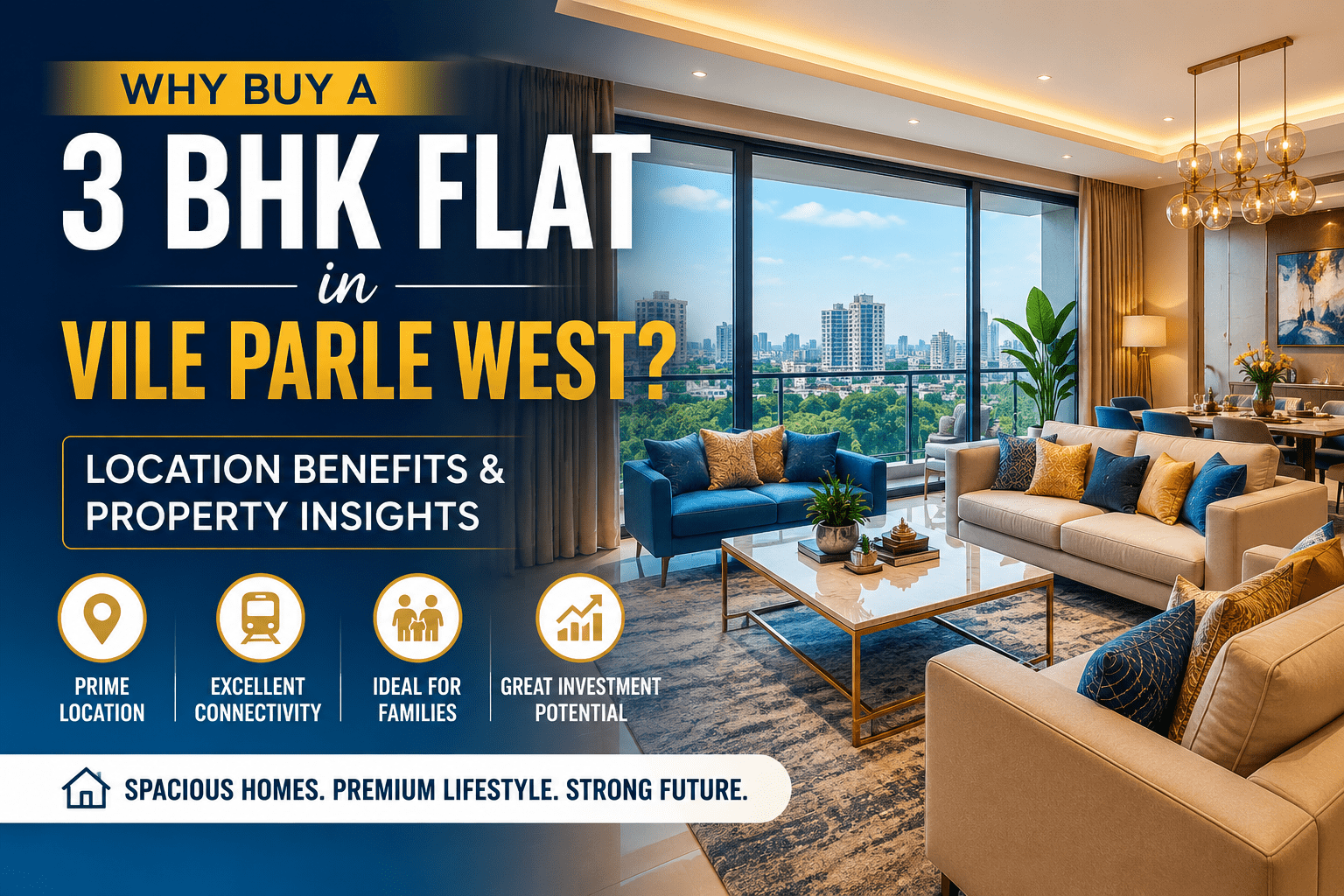 3 BHK Flat in Vile Parle West