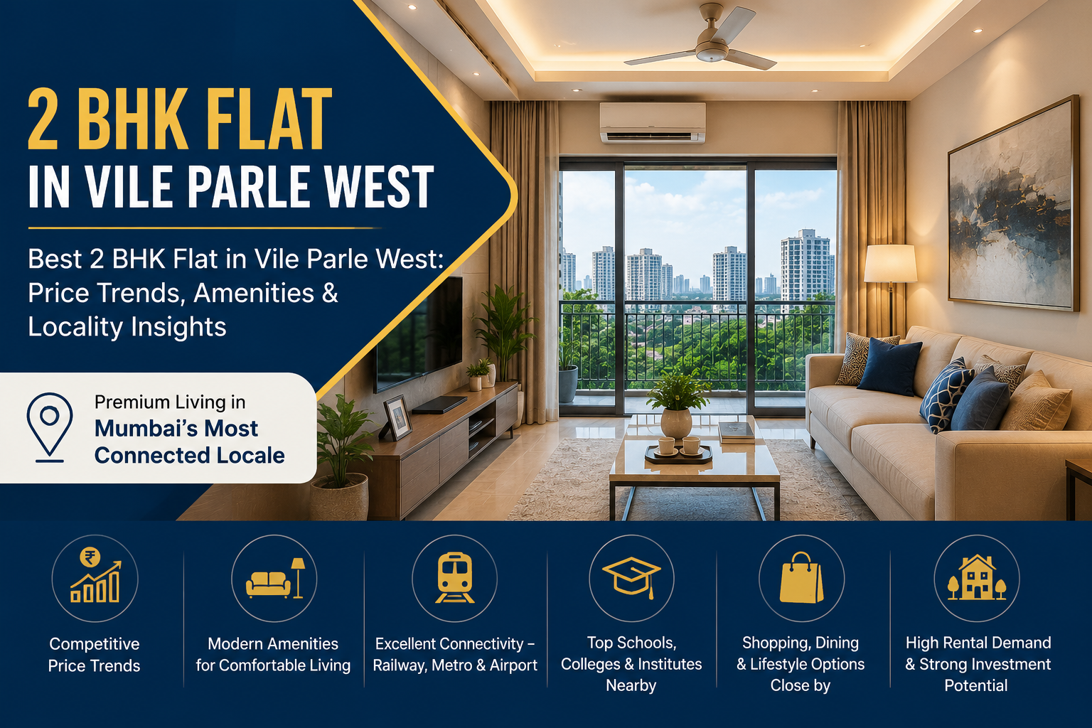 2 BHK F‌lat in Vile Parle West