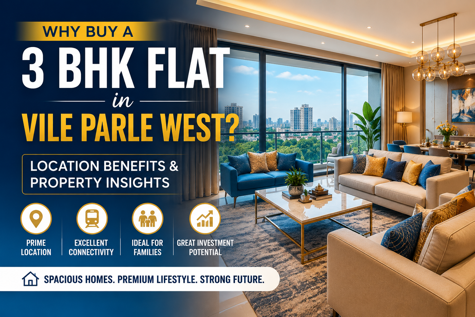 3 BHK Flat in Vile Parle West